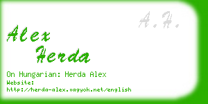 alex herda business card